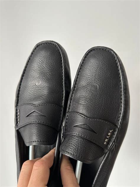 Prada Men's 2DD001 Leather Loafers 